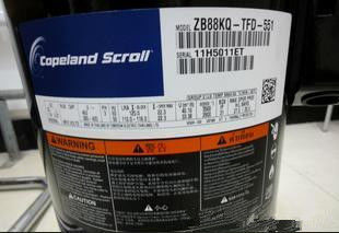 ซื้อ R22 Refrigeration Scroll Compressor For Air Conditioner ZB88KQ-TFD-551 online manufacture