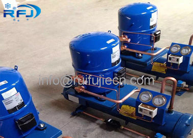 ซื้อ Blue Color Water Cooled Condenser , Maneurop  Hermetic Compressor Condenser Unit  MT80/WN10H-MT160/WN15H online manufacture