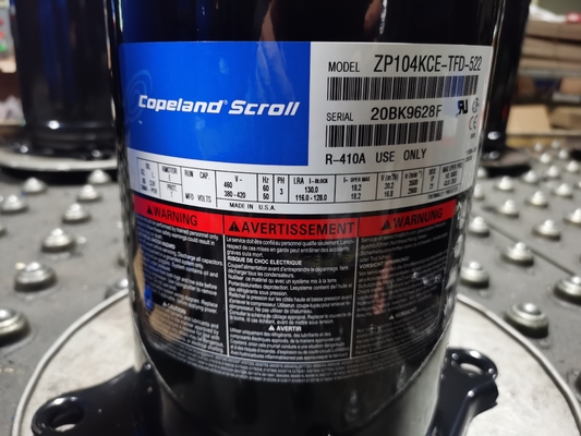 คอมเพรสเซอร์โคปแลนด์สโครลอุณหภูมิต่ำ 3HP ZB21KQE-TFD-558 คอมเพรสเซอร์แบบสุญญากาศ