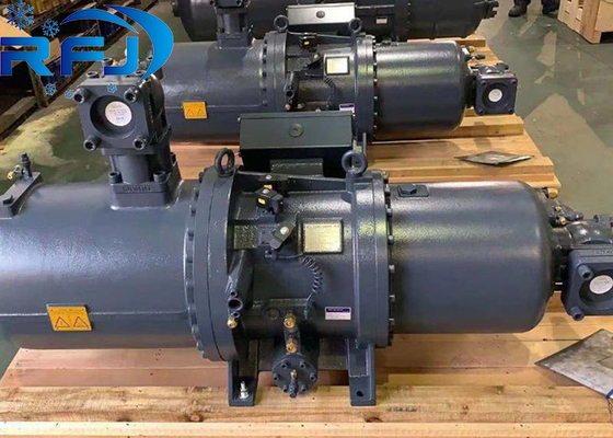 สีเทา Hanbell Screw Refrigeration Compressor Gas Heating And Cooling