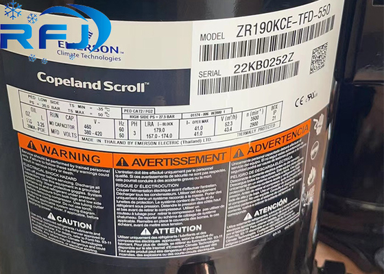 15HP Emerson Copeland Scroll Compressor ZR190KCE-TFD-550 ซีรีส์ ZR R410a