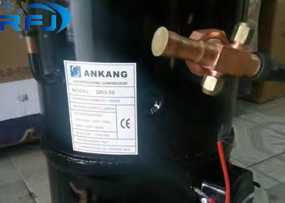 3HP R404a QR3-58 Ankang Hermetic Piston Refrigeration Compressor 220-460V 3PH 50Hz หรือ 60Hz เครื่องปรับความเย็นแบบพิสตัน