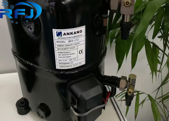 5HP R404a QR3-112 Ankang Hermetic Piston Refrigeration Compressor 220-380V 3PH 50Hz หรือ 380-460V 3PH 60Hz
