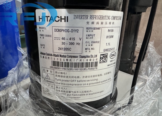 R410A เครื่องเย็น AC Scroll Compressor HITACHI DC80PHDG-D1Y2 สําหรับความต้องการในการเย็น