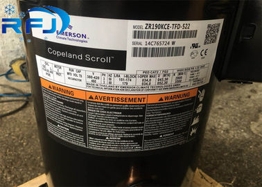 R404A คอมเพรสเซอร์ตู้เย็นเชิงพาณิชย์ Zr190kc-Tfd-522 60Hz 9 เฟส 15HP