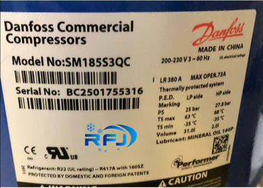 Sm185s4rc คอมเพรสเซอร์เครื่องทำความเย็นอุตสาหกรรมสำหรับ R22 เครื่องปรับอากาศช่องแช่แข็งห้องเย็น