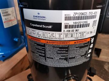 คอมเพรสเซอร์ทำความเย็นแบบป้องกันการกัดกร่อนของโคปแลนด์สโครล 10HP R410 ZP120KCE-TFD-425