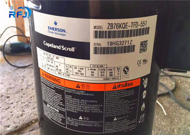 คอมเพรสเซอร์เครื่องทำความเย็น R410A 3.5HP แบบอยู่กับที่ ZB26KQE-TFD-558