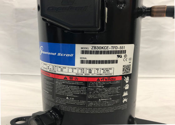 คอมเพรสเซอร์โคปแลนด์สโครลชนิดปิดระบบระบายความร้อนด้วยอากาศสีดำ ZP182KCE-TFD-522